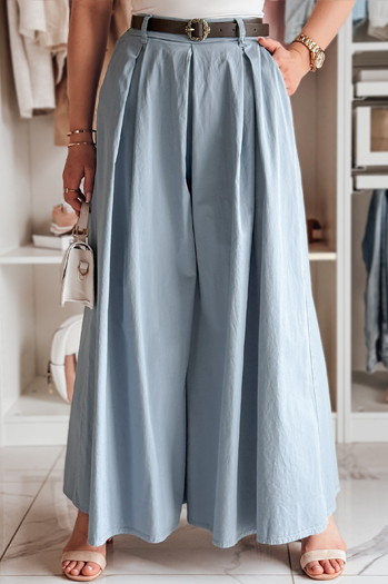 Spódnico-spodnie z paskiem FLOWES niebieskie Dstreet UY2587