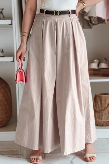 Spódnico-spodnie z paskiem FLOWES różowe Dstreet UY2590