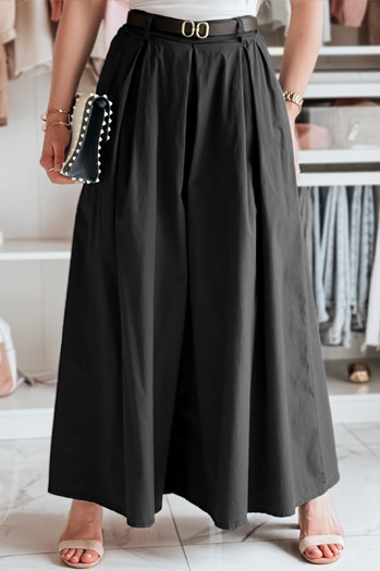 Spódnico-spodnie z paskiem FLOWES czarne Dstreet UY2591