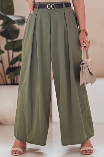 Spódnico-spodnie z paskiem FLOWES khaki Dstreet UY2593