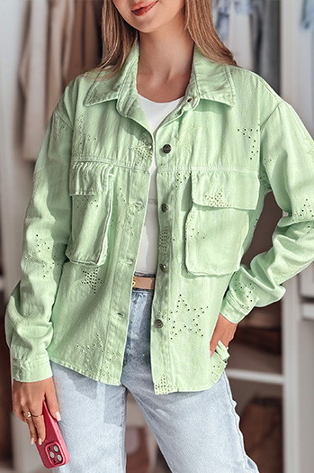 Kurtka damska przejściowa one size w gwiazki STRASHINE miętowa Dstreet TY4843