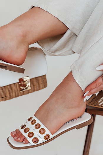 Klapki damskie STELLSAN białe Dstreet ZY0853