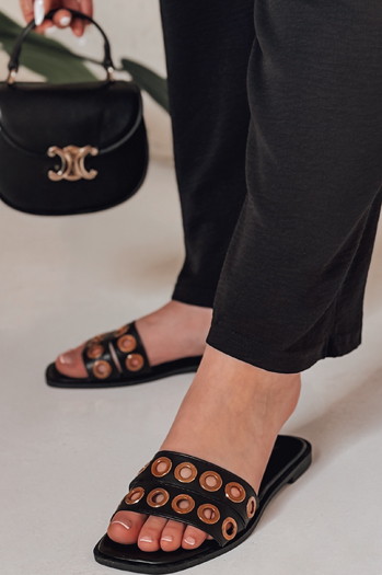 Klapki damskie STELLSAN czarne Dstreet ZY0854