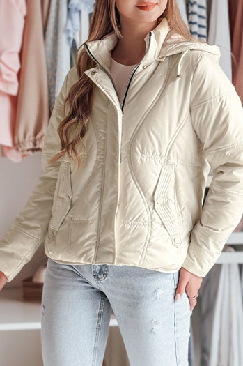 Kurtka przejściowa damska pikowana MARISSIA biała Dstreet TY4850