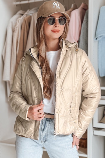 Kurtka przejściowa damska pikowana MARISSIA beżowa Dstreet TY4851
