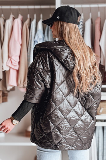 Kurtka damska przejściowa pikowana oversize PUFFILOF czarna Dstreet TY4855