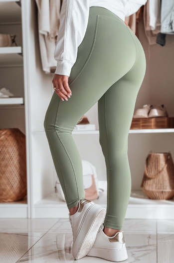Legginsy damskie sportowe FITTATO zielone Dstreet UY2603