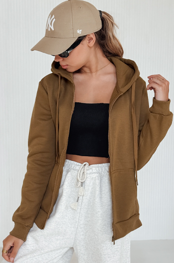 Bluza damska VICTORIA brązowa BY1392