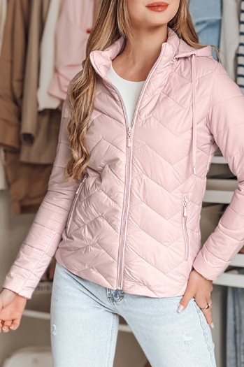 Kurtka damska przejściowa pikowana ZIPZAB jasno różowa Dstreet TY4866