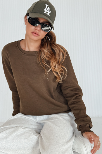 Bluza damska FASHION II ciemnobrązowa Dstreet BY1397