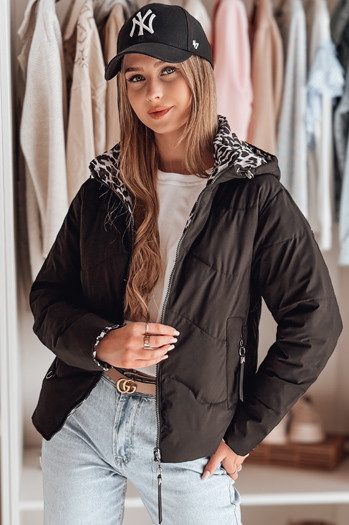 Kurtka przejściowa damska dwustronna ZIBERKA czarna Dstreet TY4868