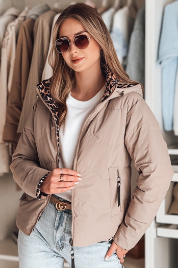 Kurtka przejściowa damska dwustronna ZIBERKA beżowa Dstreet TY4870