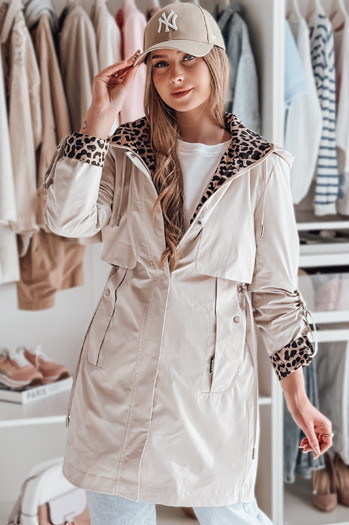 Kurtka przejściowa damska parka FERISSA beżowa Dstreet TY4872