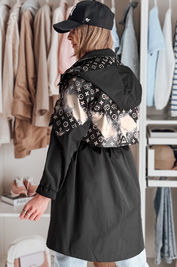 Kurtka przejściowa damska parka FERIPARKA czarna Dstreet TY4875