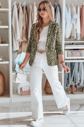 Marynarka damska taliowana MARABELL zielona Dstreet PY0129