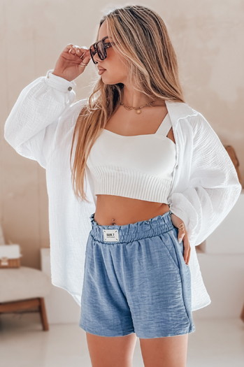 Spodenki damskie OWN STYLE niebieskie Dstreet SY0452