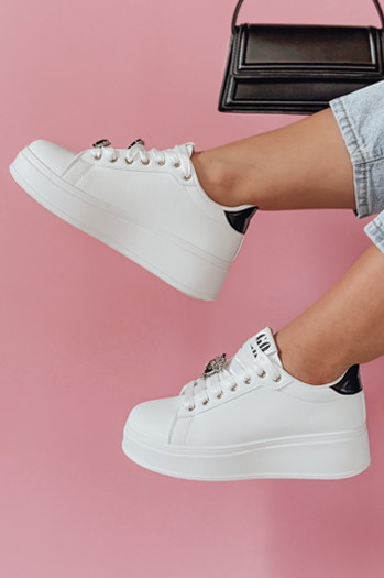 Sneakersy damskie na platformie SOLICIA czarne Dstreet ZY0873