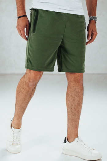 Spodenki męskie dresowe oliwkowe Dstreet SX2473