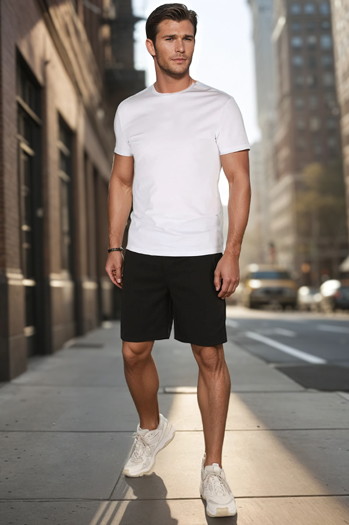 Spodenki męskie dresowe dresowe czarne Dstreet SX2474