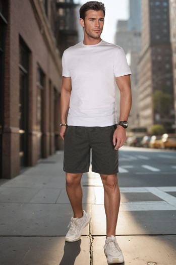 Spodenki męskie dresowe ciemnoszare Dstreet SX2475