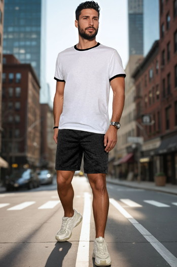 Spodenki męskie dresowe ciemnoszare Dstreet SX2482