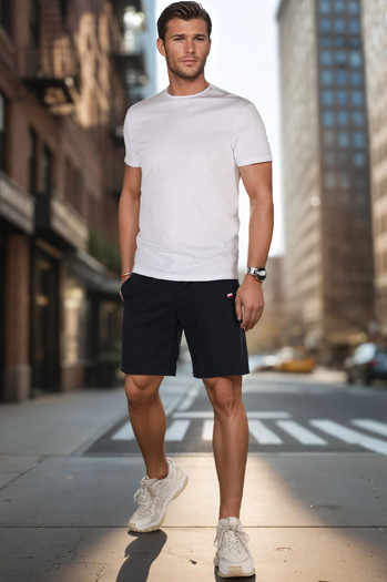 Spodenki męskie dresowe granatowe Dstreet SX2483