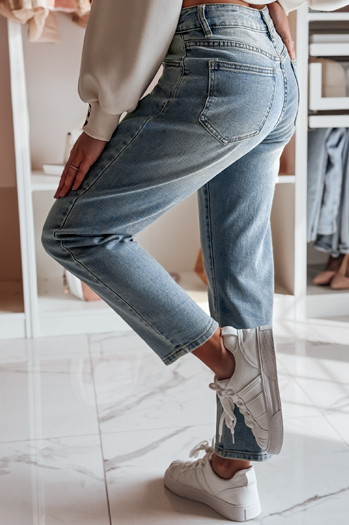 Spodnie damskie jeansowe slim fit SLIMEDEW niebieskie Dstreet UY2667