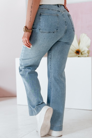 Spodnie damskie jeansowe dzwony MODAREZ niebieskie Dstreet UY2668