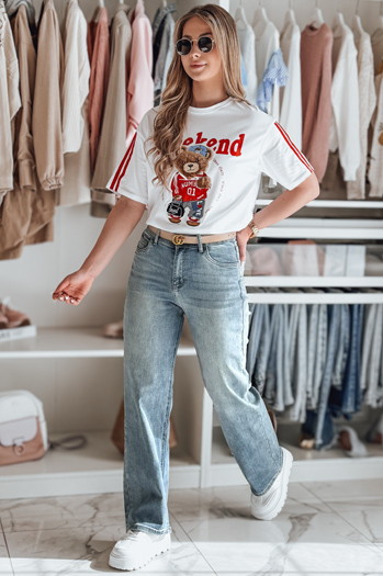 Spodnie damskie jeansowe wide leg LOSSLEG niebieskie Dstreet UY2672