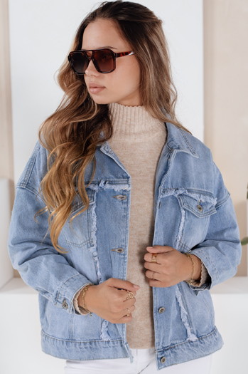 Kurtka damska jeansowa DENZARIA niebieska Dstreet TY4905