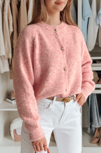 Sweter damski one size oversize SOFTELLS różowy Dstreet MY2471