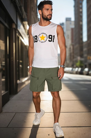 Męska koszulka bez rękawów biała Dstreet RX5651