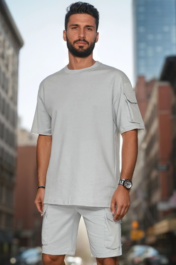 Komplet męski basic szary Dstreet AX0797