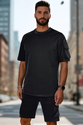 Komplet męski basic czarny Dstreet AX0799
