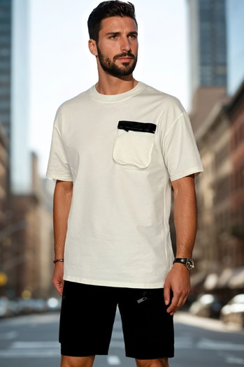 Komplet męski dresowy biały Dstreet AX0810