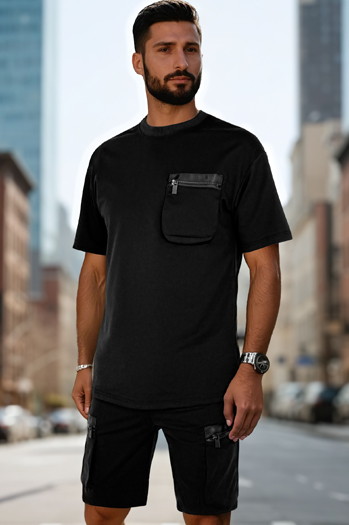 Komplet męski dresowy czarny Dstreet AX0811