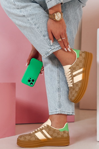 Sneakersy damskie MOTIONA khaki Dstreet ZY0902