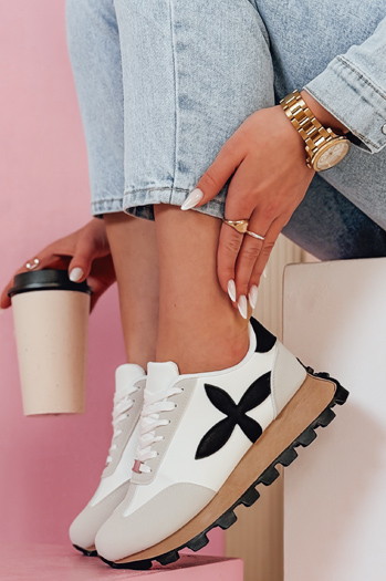 Sportowe sneakersy damskie FLEXIMOT białe Dstreet ZY0903