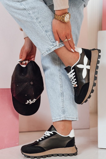 Sportowe sneakersy damskie FLEXIMOT czarne Dstreet ZY0906