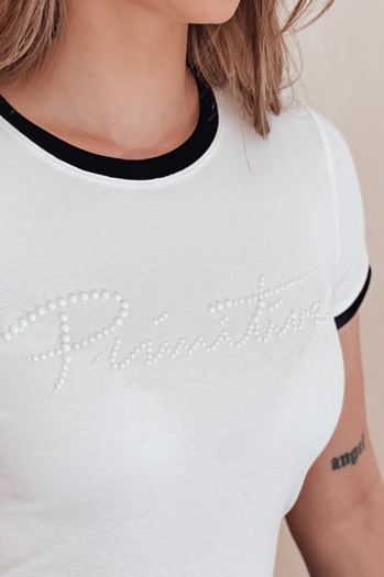 T-shirt damski z napisem LUMINASI biały Dstreet RY2887