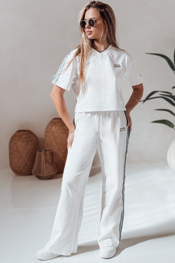 Komplet damski dresowy oversize SPORT LIKE biały Dstreet AY1144