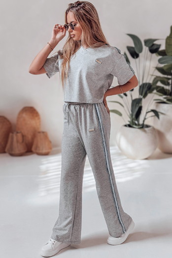 Komplet damski dresowy oversize SPORT LIKE szary Dstreet AY1145