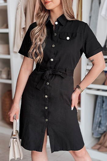 Koszulowa sukienka midi LOVE ME MIDI czarna Dstreet EY2596