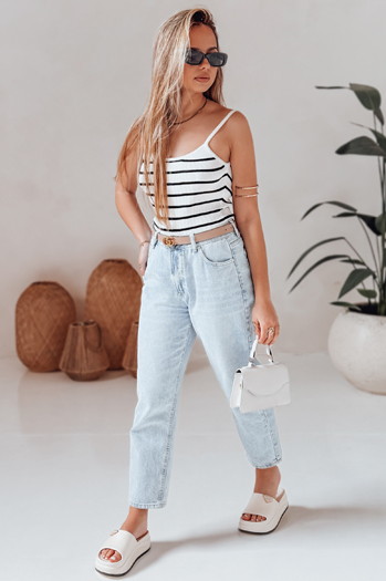 Body one size w paski STRIP BACK białe Dstreet RY2901