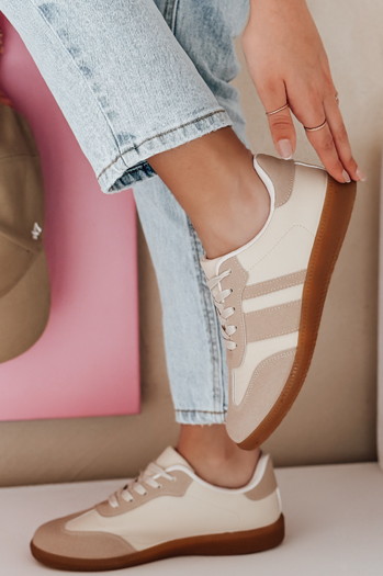 Sportowe sneakersy damskie NISTI beżowe Dstreet ZY0917