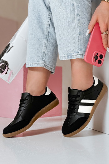 Sportowe sneakersy damskie NISTI czarne Dstreet ZY0918