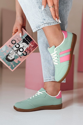 Sportowe sneakersy damskie NISTI zielone Dstreet ZY0919