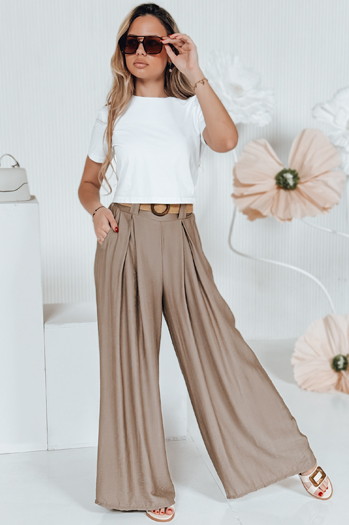 Spodnie damskie MIRELOU brązowe Dstreet UY2714