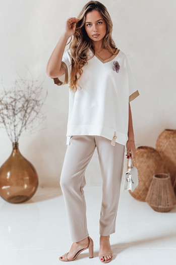 Bluzka damska oversize SHINE LOVE biała Dstreet RY2913