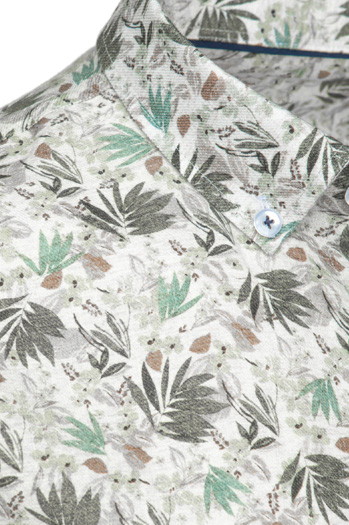 Koszula męska w kwiaty biała Dstreet DX2633